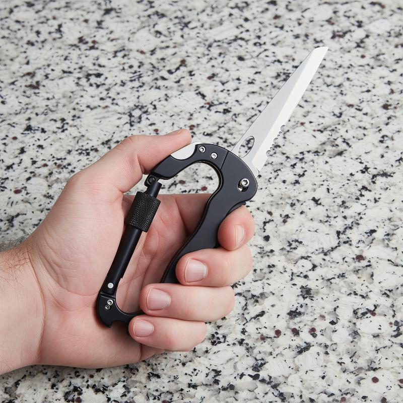 Outdoor Camping Essential Gear - 5'i 1 arada Çok Fonksiyonlu Karabina