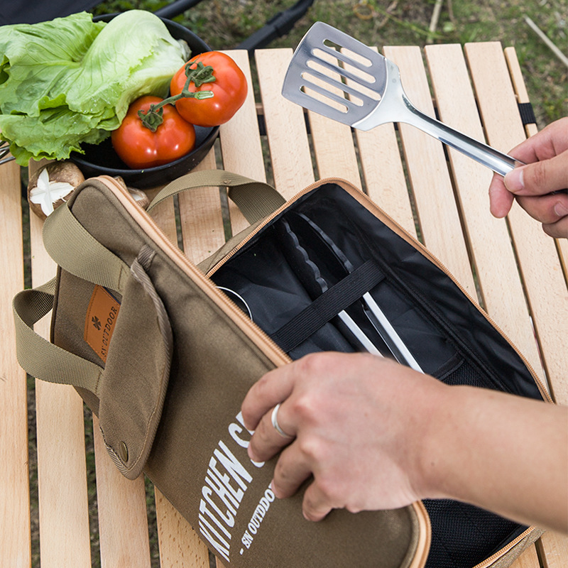 Outdoor Camping Utensils - 8 adet Kamp Mutfak Tencere Seti