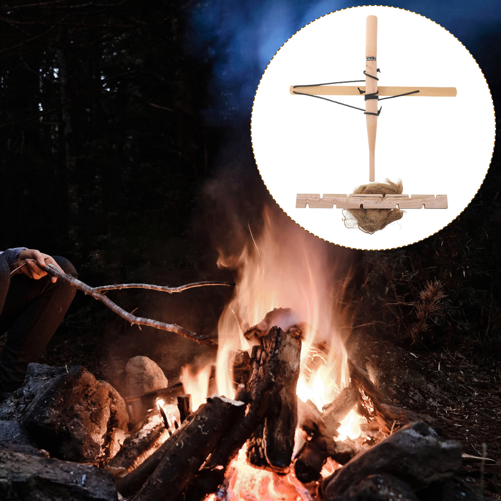 Outdoor Camping Toys - Basit Ateş Başlatıcı Yaylı Matkap Açık