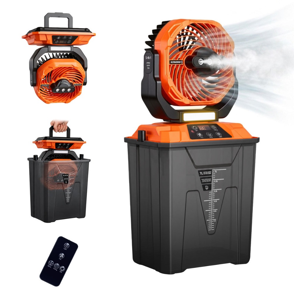 Outdoor Camping Misting Fan - Büyük Su Tanklı Spreyli Kamp Fanı,