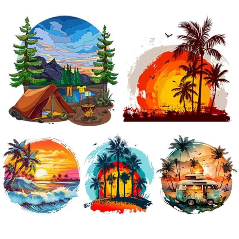 Outdoor Camping Van - Araba Çıkartmaları Açık Kamp Gündoğumu Gün