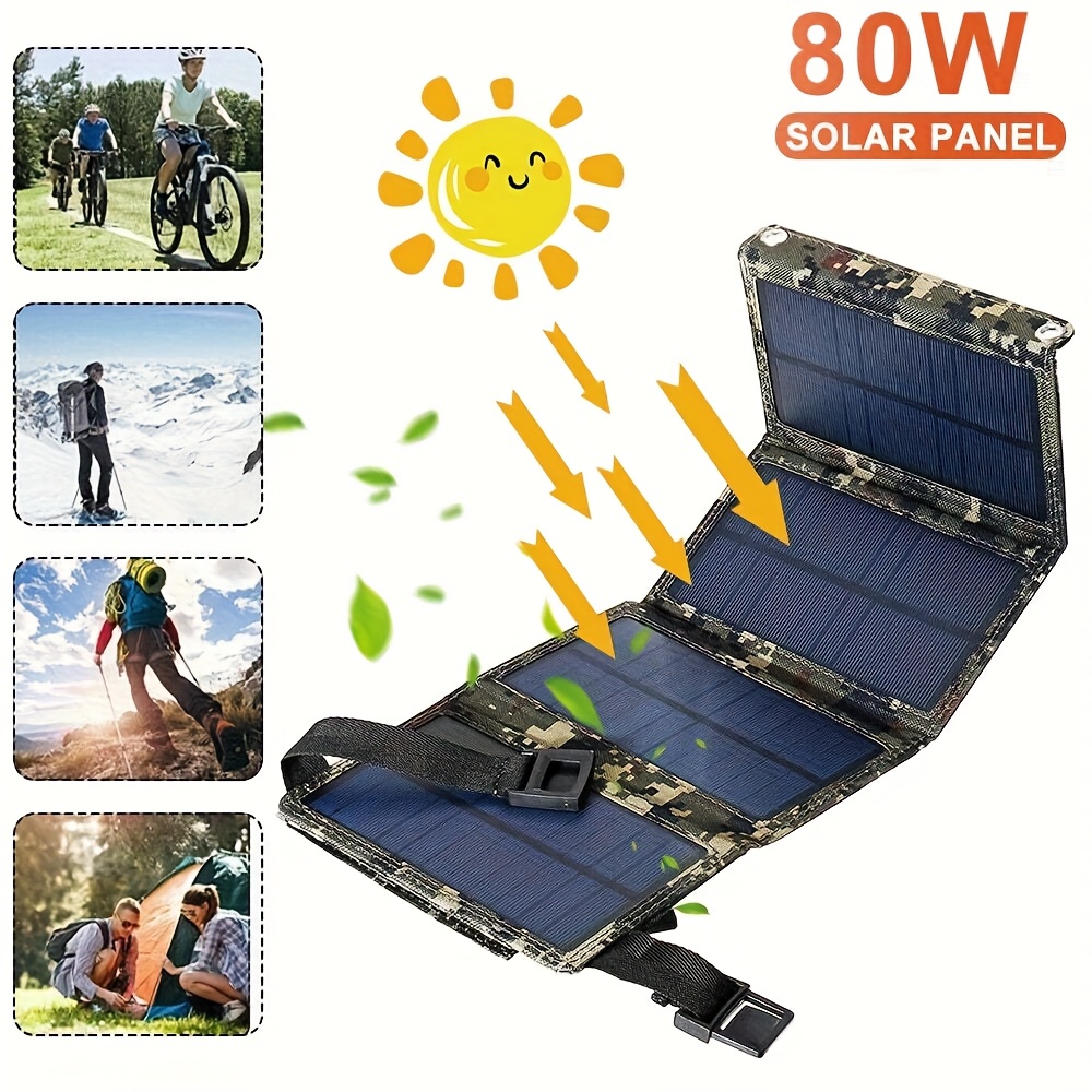 Outdoor Camp - Güneş Paneli 80W Taşınabilir Katlanabilir Güneş