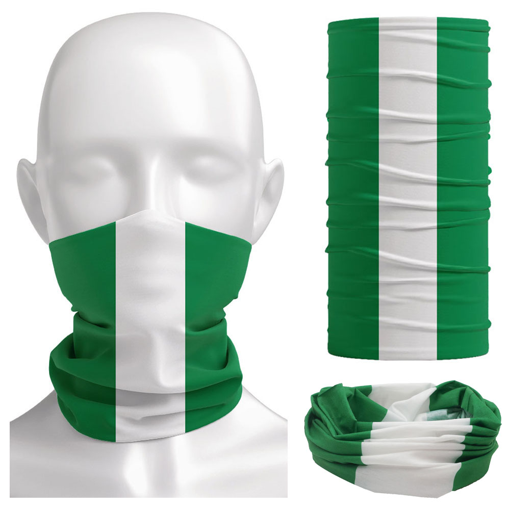 Outdoor Camping Essential Gear - Nijerya Bayrağı Bandana Kadın Boyun Körüğü