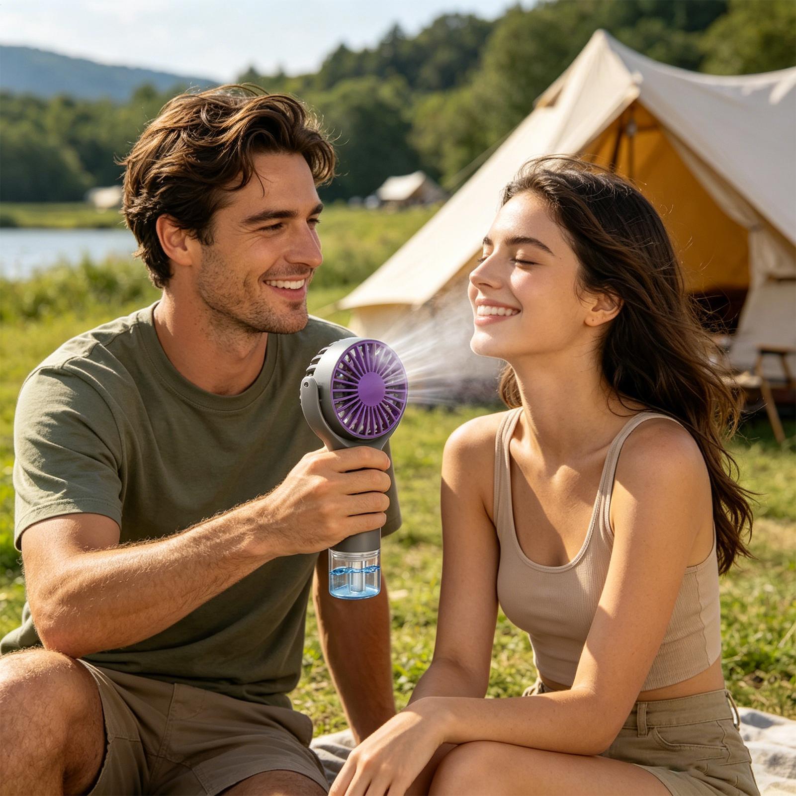 Taşınabilir Sisli Fan USB Şarj - Outdoor Camping Misting Fan incelemesi ve fiyatı