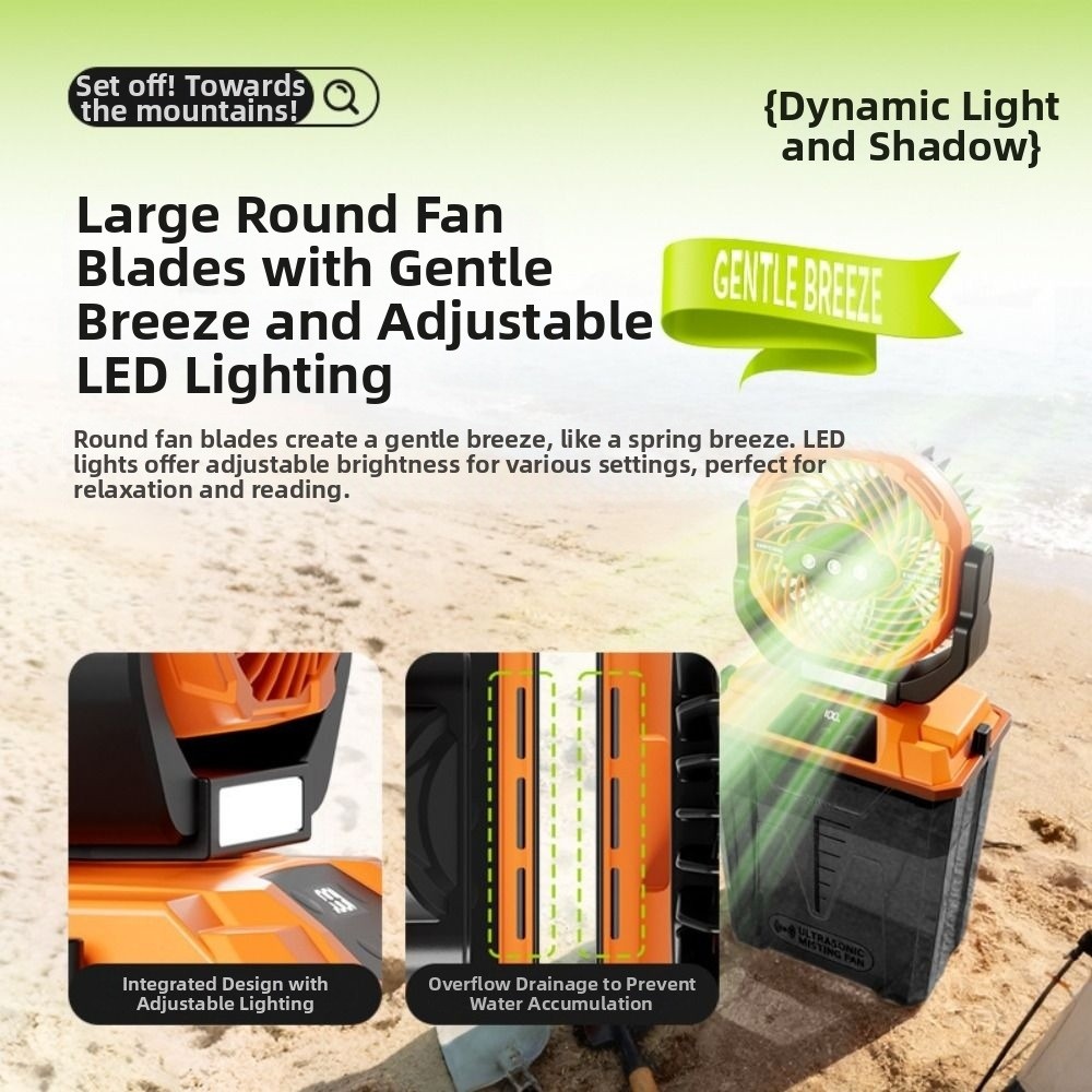 Büyük Su Tanklı Spreyli Kamp F - Outdoor Camping Misting Fan incelemesi ve fiyatı