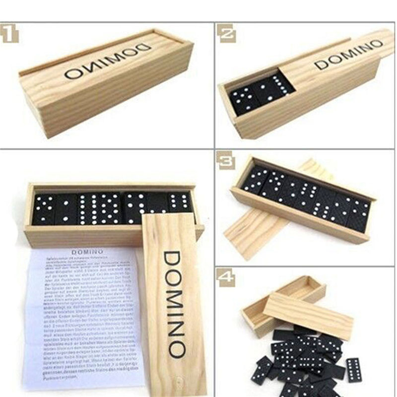 28 adet/takım ahşap Domino mas - Outdoor Camping Toys incelemesi ve fiyatı