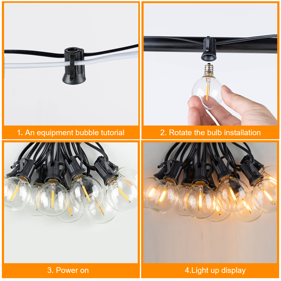 G40 LED Açık Dize Topu Işıklar - Outdoor Camping Lights String incelemesi ve fiyatı