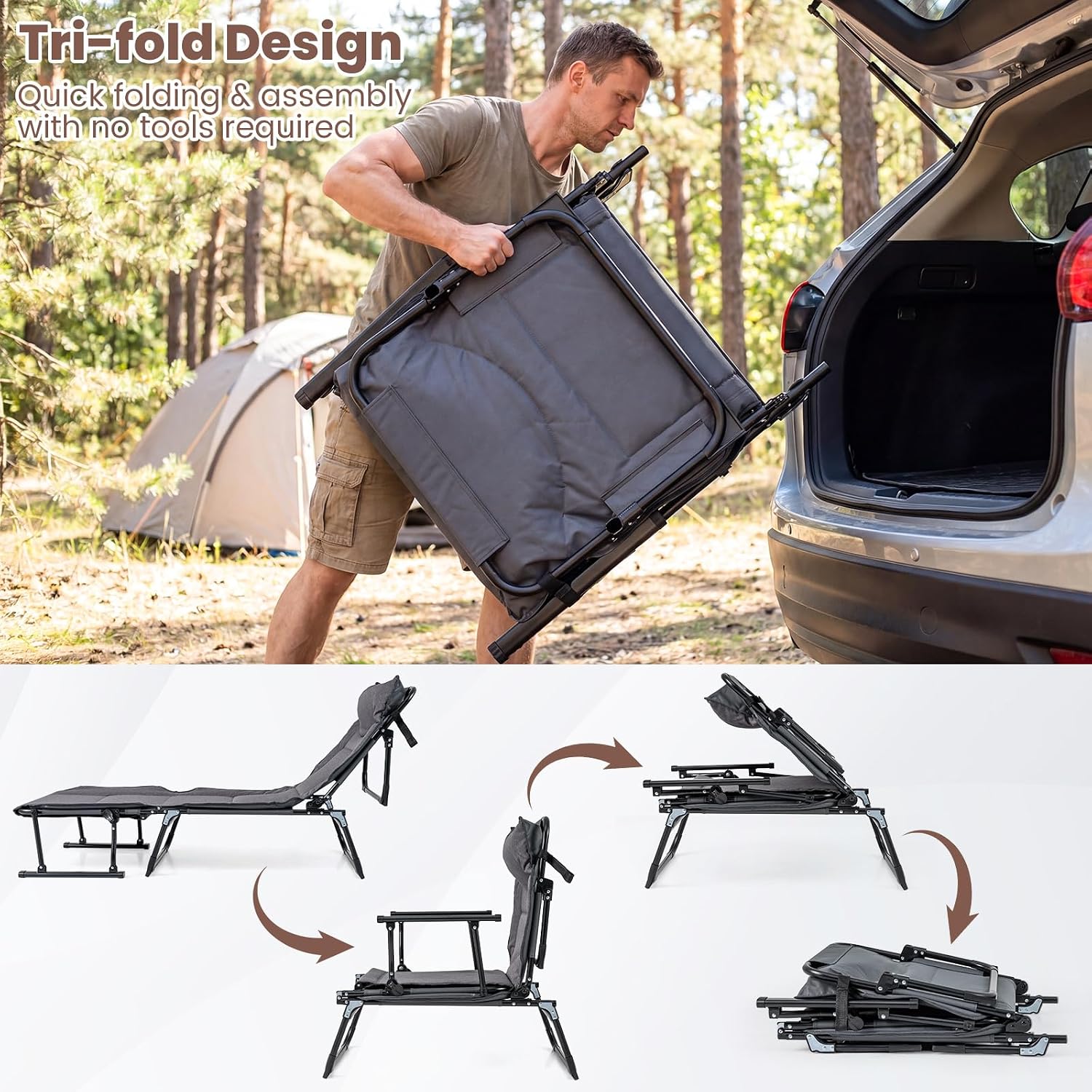 Katlanabilir Veranda Şezlong S - Outdoor Camping Recliner Chairs incelemesi ve fiyatı