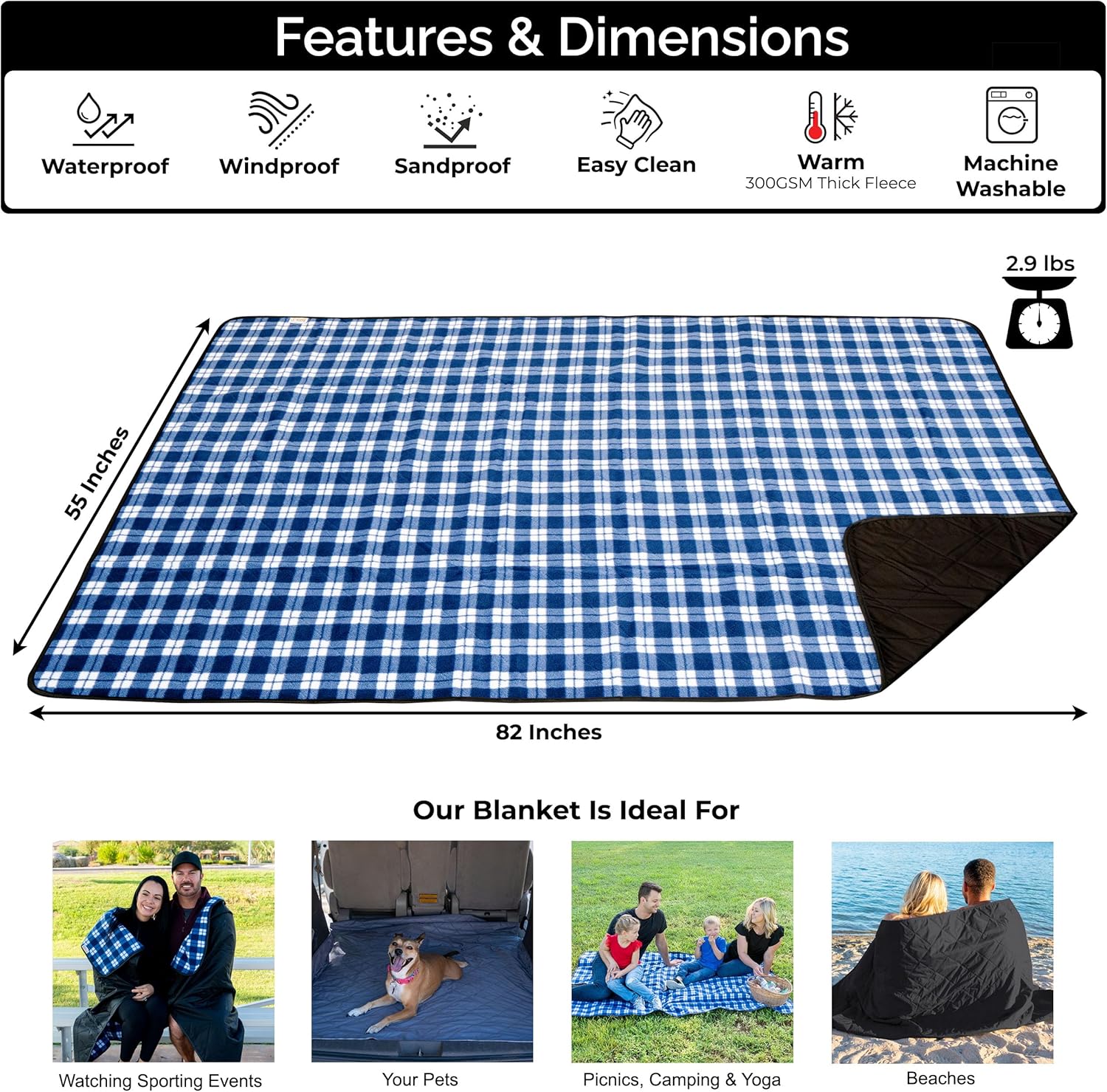Büyük Su Geçirmez Dış Mekan Ba - Outdoor Camping Blanket incelemesi ve fiyatı