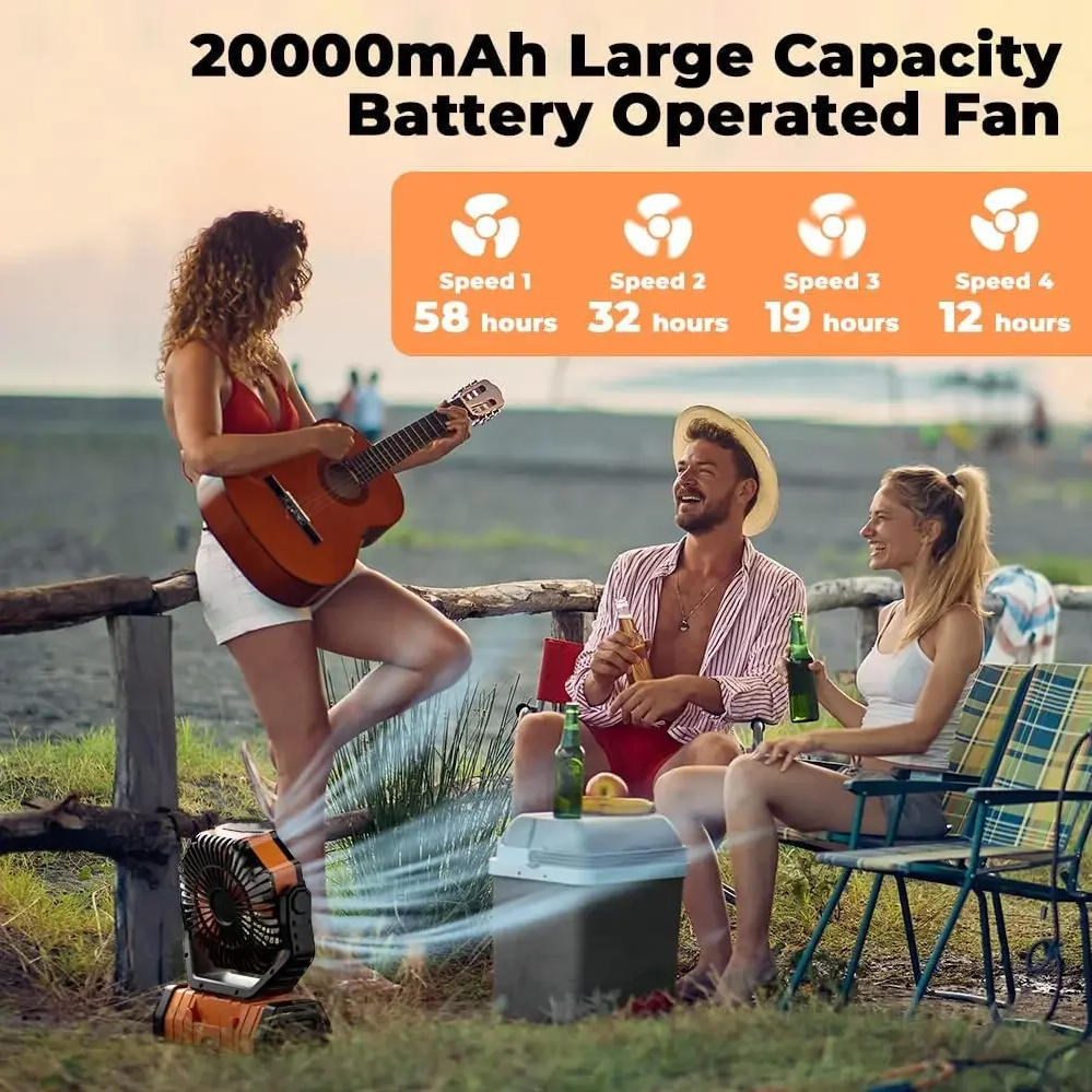 20000mAh Şarj Edilebilir Kamp  - Outdoor Camping Misting Fan incelemesi ve fiyatı