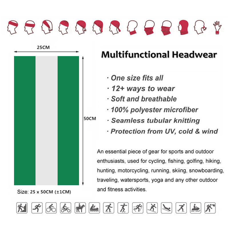 Nijerya Bayrağı Bandana Kadın  - Outdoor Camping Essential Gear incelemesi ve fiyatı