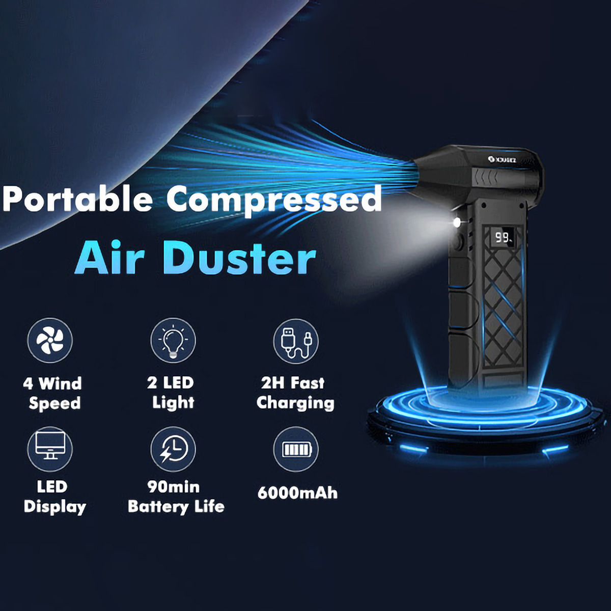 130000RPM Yüksek Hızlı Güçlü T - Outdoor Camping Misting Fan incelemesi ve fiyatı