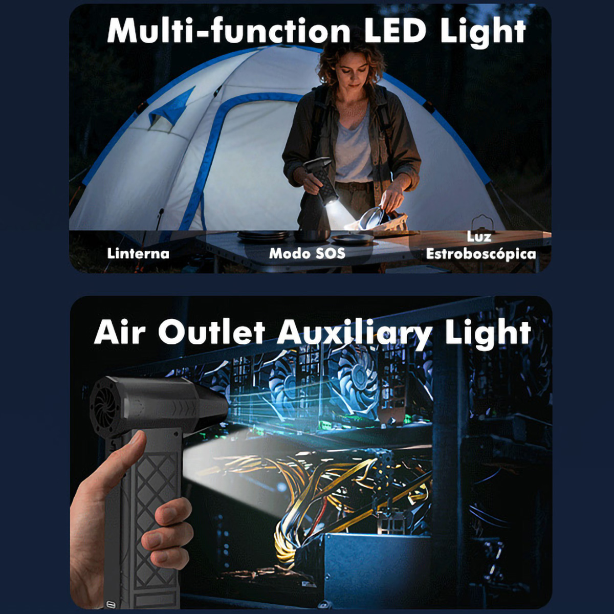 130000RPM Yüksek Hızlı Güçlü T - Outdoor Camping Misting Fan incelemesi ve fiyatı